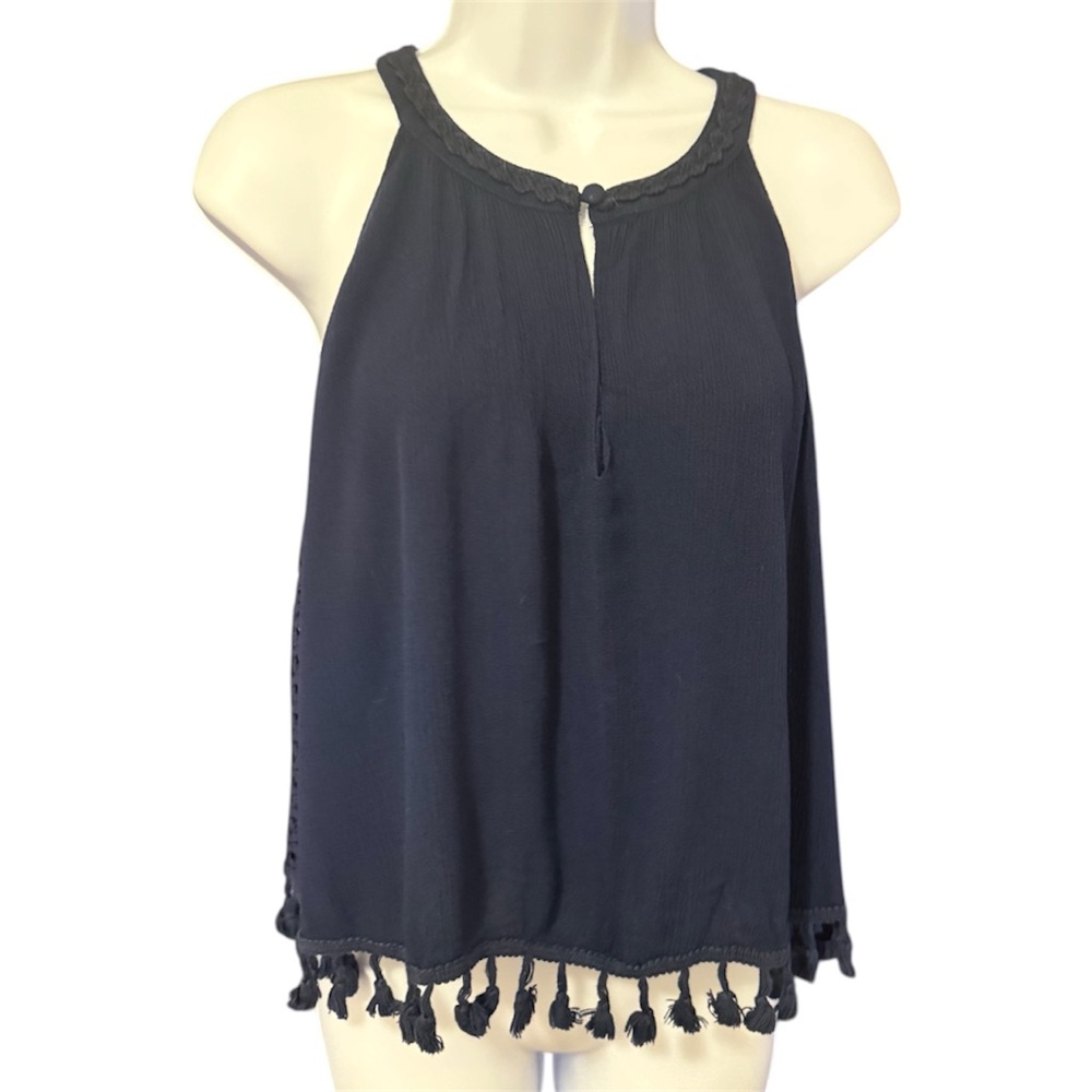 Miss Me navy top with cute tassels
